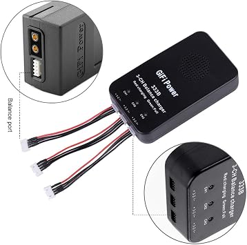 Battery Charger for Yuneec Q500, 3S Lithium Battery Smart Balance Fast Charger Digital Battery Pack Charger for Yuneec Q500, Q500+, Q500 4K RC Quadcopter with Connectors Power Supply Power Adapte