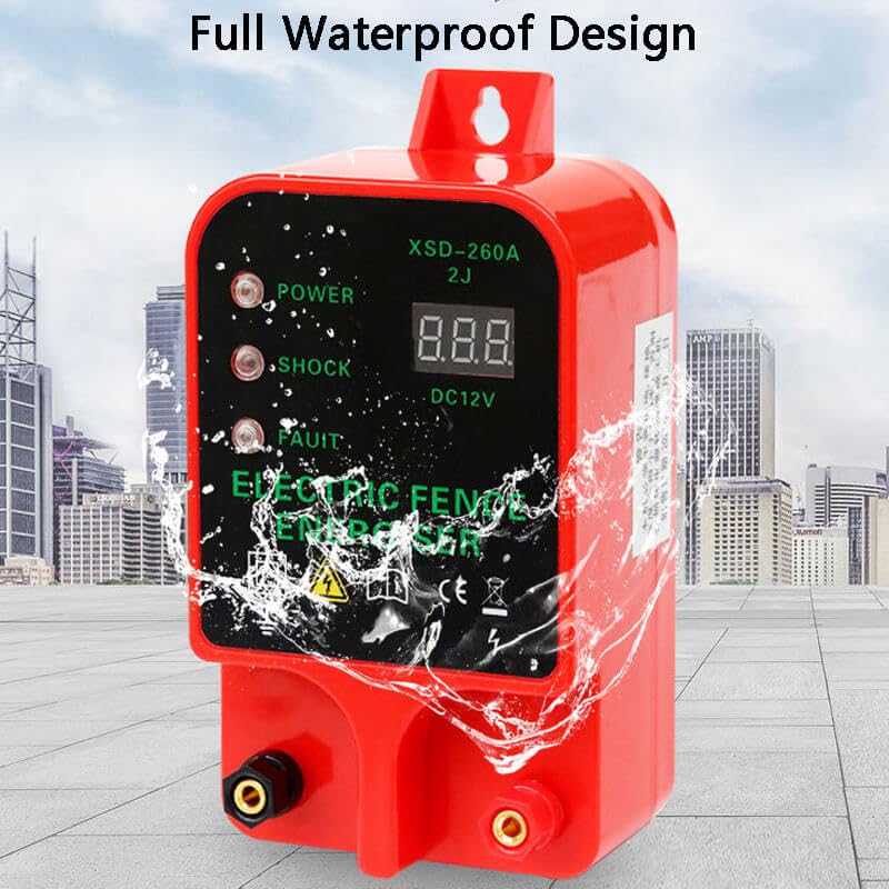 Miniatura 5 de Electric Fence Energizer Controlador de cargador eléctrico para valla para contención de ganado, aves de corral, controlador de mascotas para