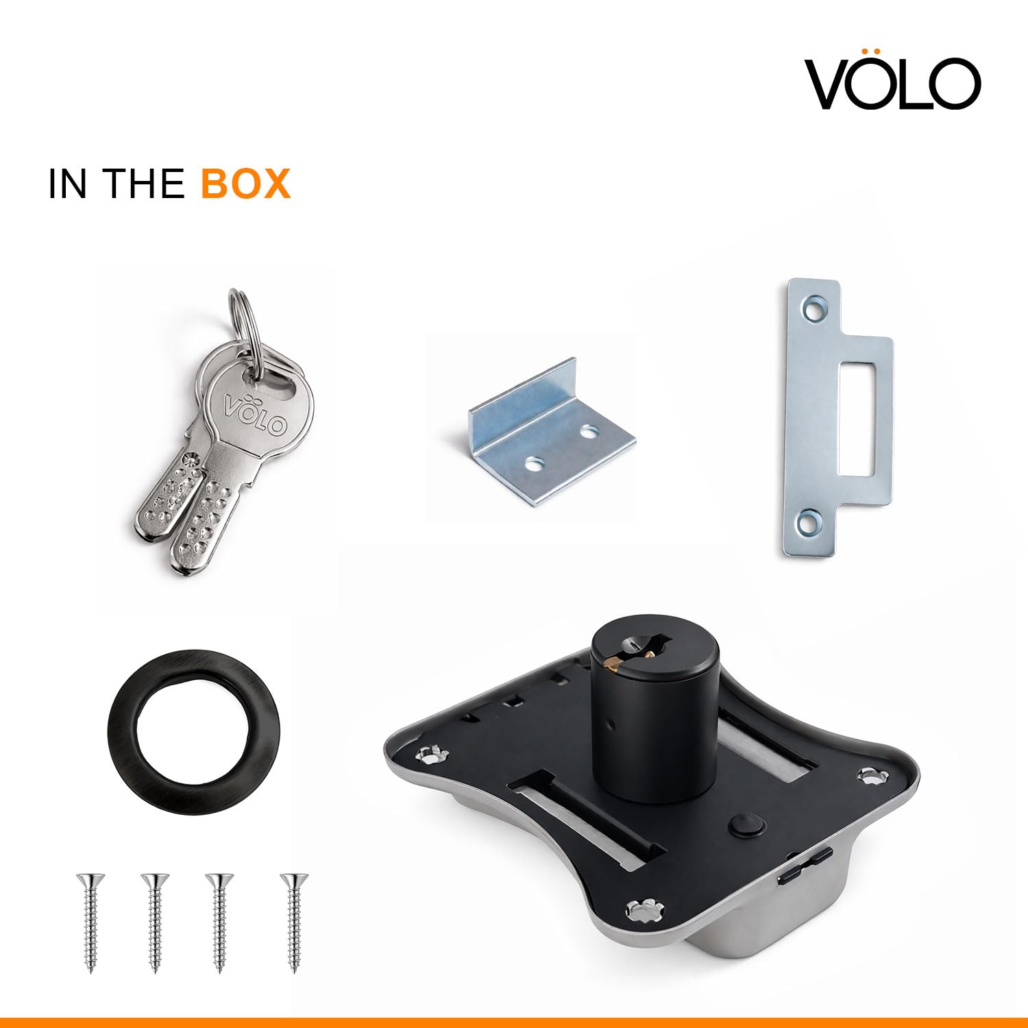 Secure Cupboard Locks - Black Matt Finish -7