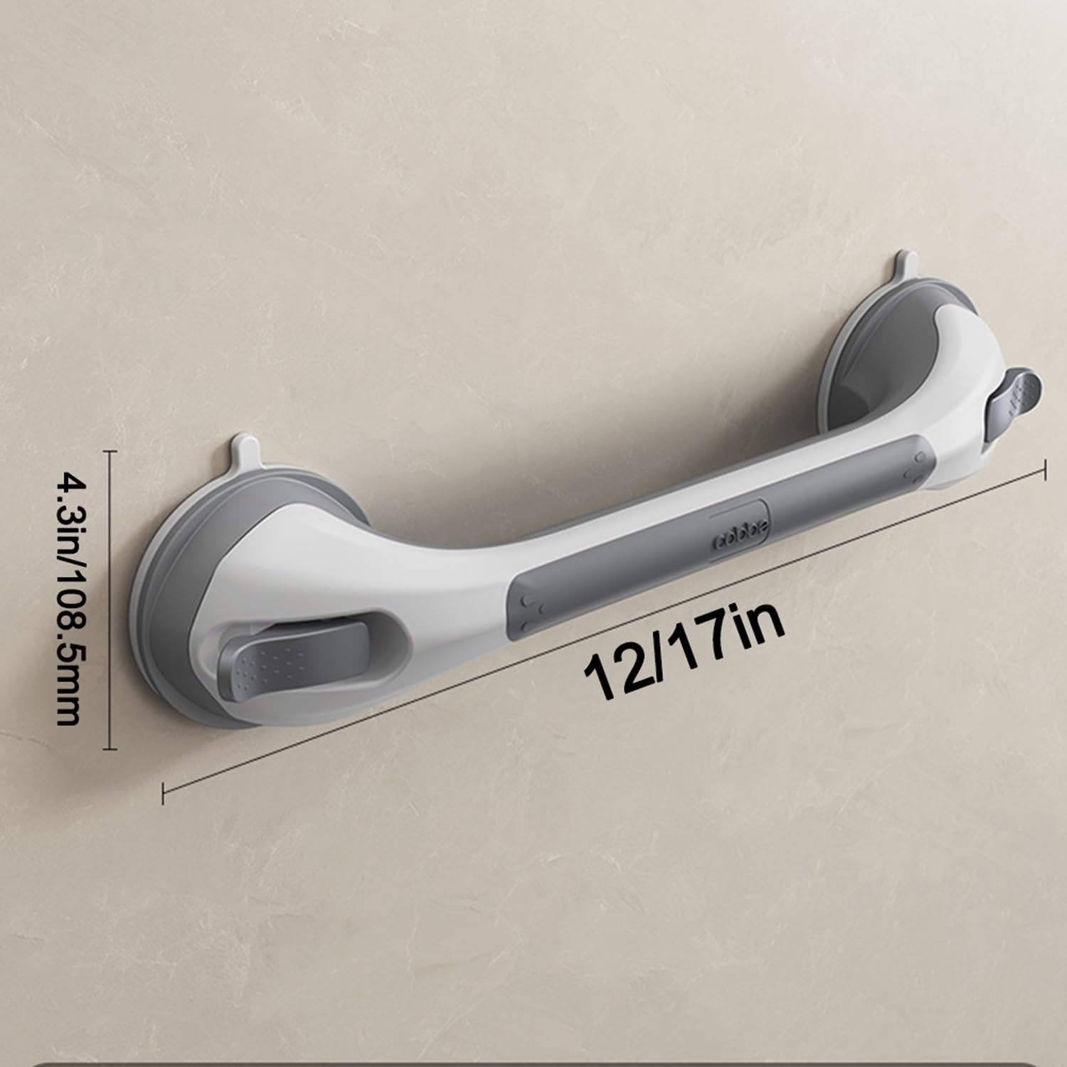 Barras de agarre para bañeras y duchas, ganchos con ventosa, tazas de ducha, asas de pared, rieles de seguridad para inodoro de ancianos, accesorios de baño (43 cm)