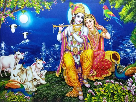 Radha Krishna Wallpaper 5D picutre for Home Wall/Temple House/Dining Room/Living Room/Office Space/Small Cafe/shope Specially Eco Friendly Waterproof Glossy Shade Without Smale(36x24) inch……… (B0CW36BR3R) Amazon Price History, Amazon Price Tracker