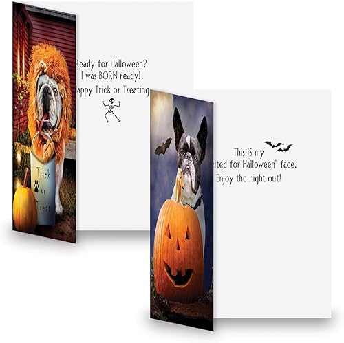 Miniatura 2 de Current Karen Burke - Juego de tarjetas de felicitación de Halloween para perros, juego de 8 tarjetas grandes de 5 x 7 pulgadas, tarjetas temáticas