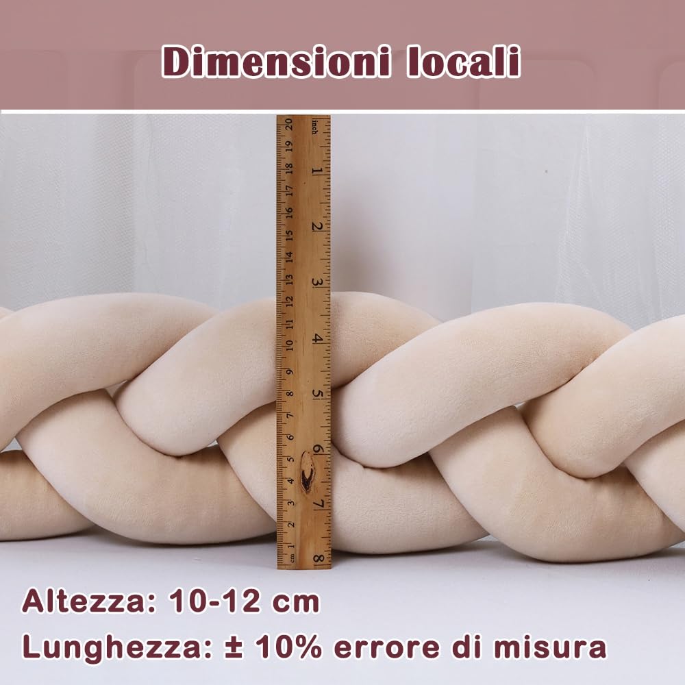 Cuscino Intrecciato Per Chi Dorme Sul Fianco - Morbido E Decorativo - 150 Cm - Foto 6