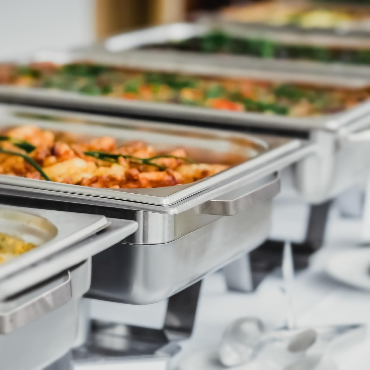 Placcato oro alcool a griglia singola per sala da pranzo,Pasti Chafing Dish | Contenitore caldo in acciaio inox | Caldaia | Caldaia per ristorazione, buffet e feste