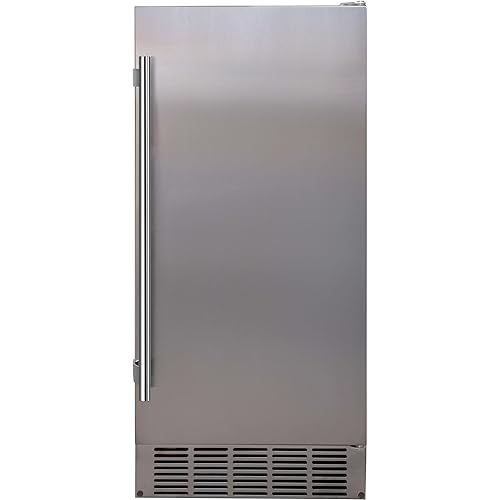 EdgeStar IB250 15 Inch Wide 20 Lbs. Capacity Free Standing and Undercounter Ice Maker with 25 Lbs. Daily Ice Production - Stainless Steel