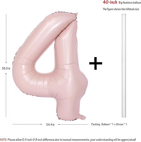 Miniatura 2 de Globos de 40 pulgadas de color rosa mate, globos de aluminio de helio, globos de Mylar para fiesta de cumpleaños, banquetes, decoración digital 4