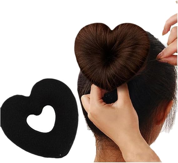 Amazon Inkach Womensヘアリング Pretty Girlsハートドーナツbun Wrapsヘアピン頭飾りヘアアクセサリー One Size ブラック Su 13 ままごと ごっこ遊び おもちゃ