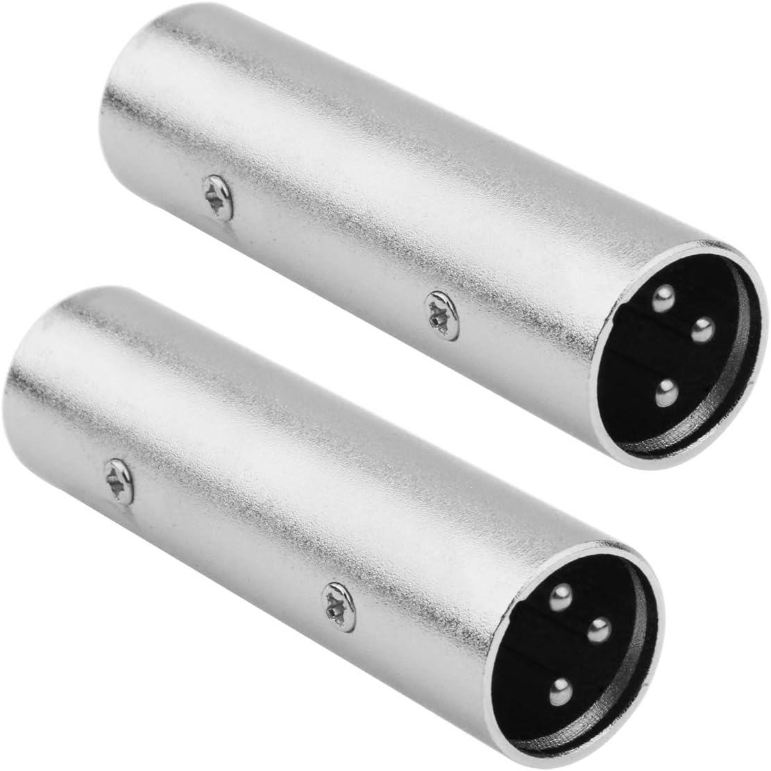 JOMLEYXLR Male to Male, XLR 3 Pin Male to 3 Pin Male Microphone Cable Adapter - 2 Pack