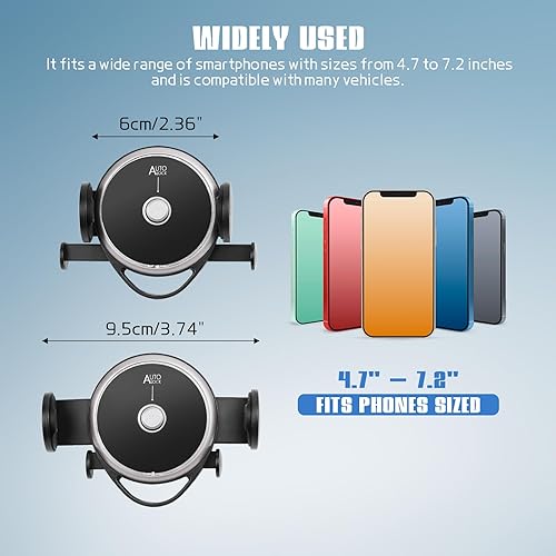 Miniatura 5 de Hovom Soporte de teléfono para ventilación de automóvil, soporte ajustable para teléfono celular, soporte de teléfono celular con bloqueo