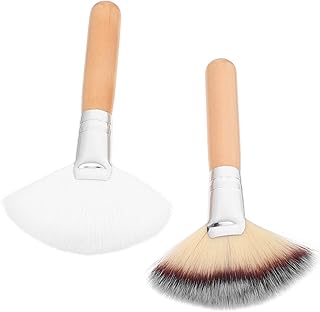 2pcs Fan Makeup Brushes Set Short Handle Soft...