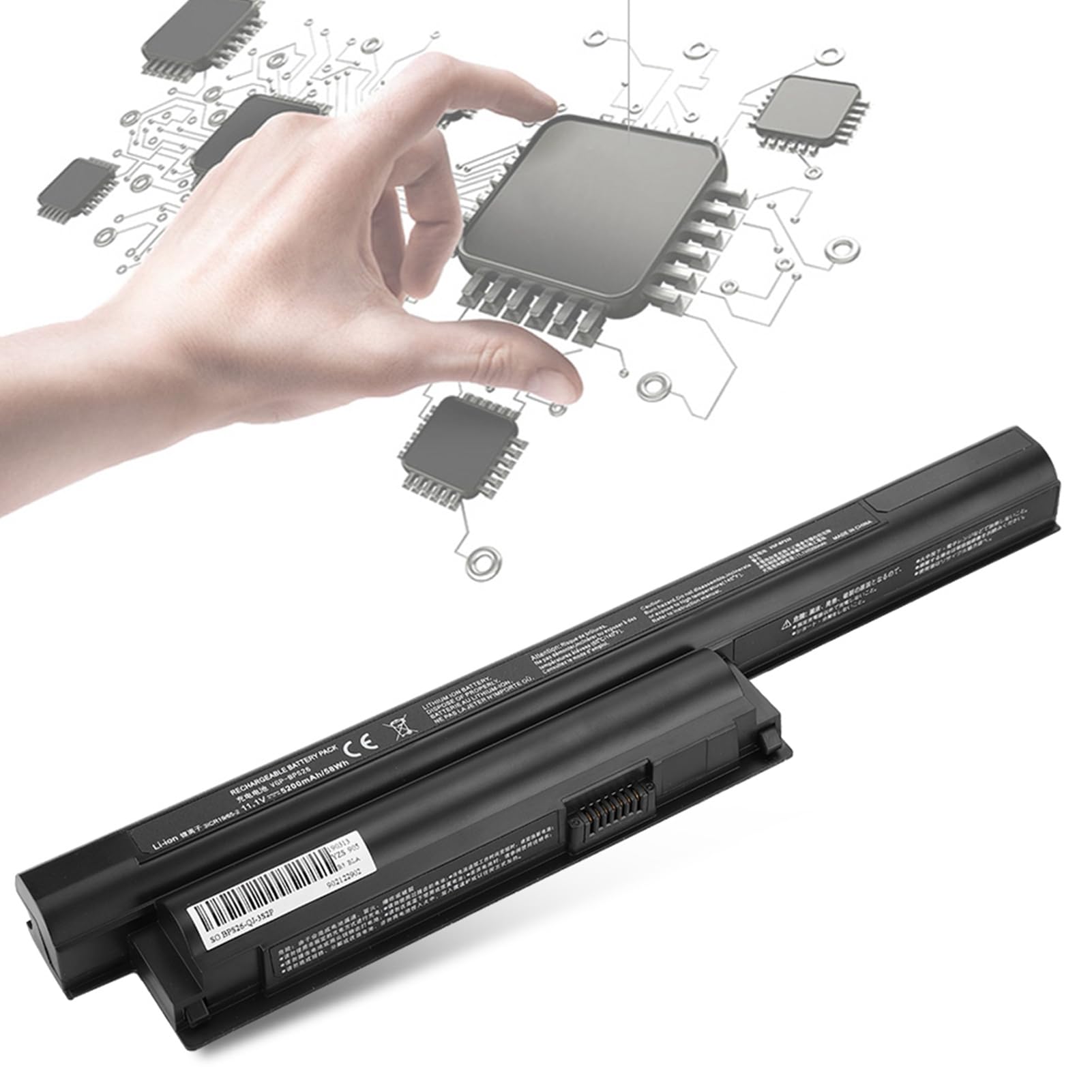 Ejoyous Batteria per Laptop Sostitutiva per, 5200mAh