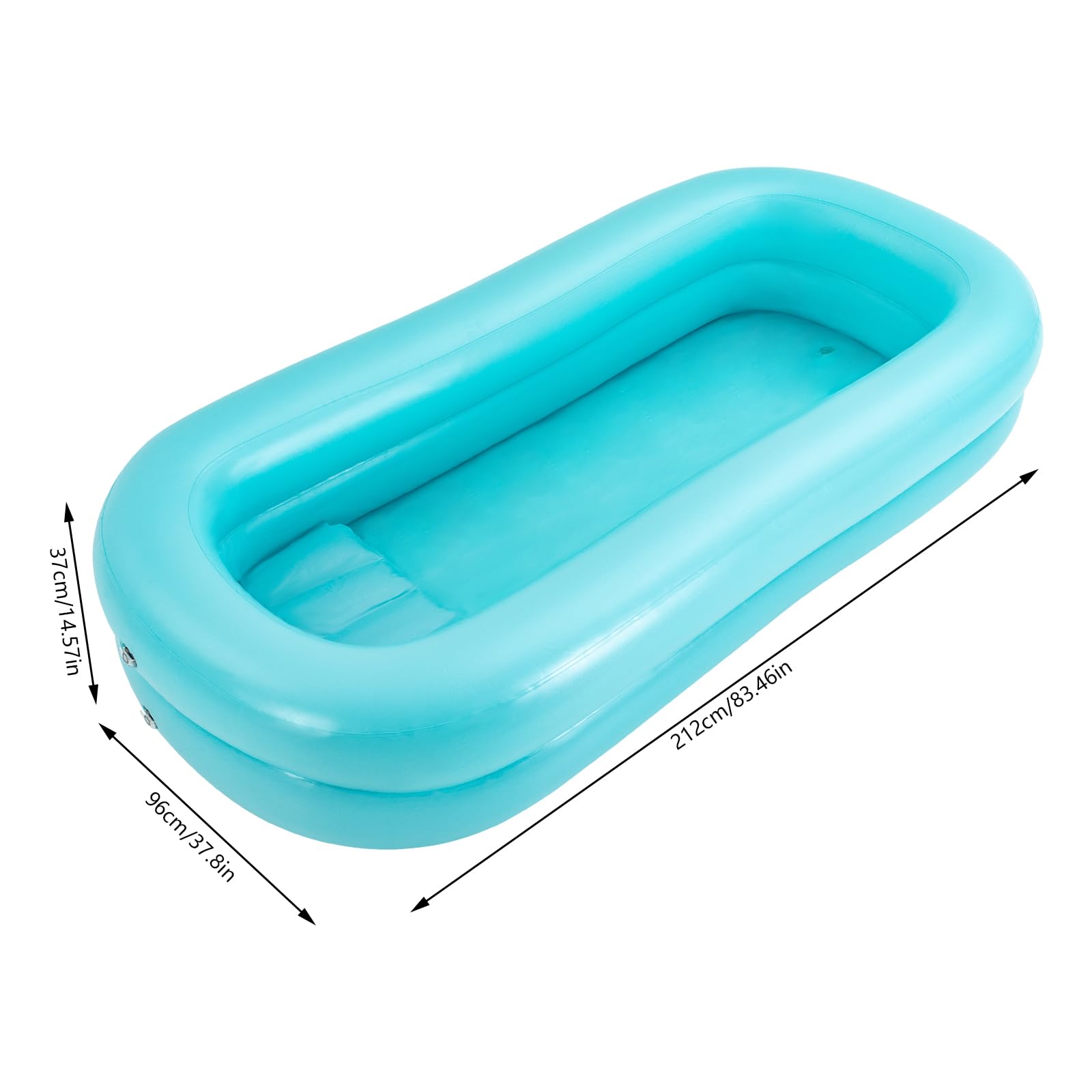 Set di vasca da doccia gonfiabile, semplice sistema doccia a letto, aiuto per il bagno a letto per disabili, anziani, allettati, vasca da bagno pieghevole, doppio strato con sacchetto d'acqua e pompa