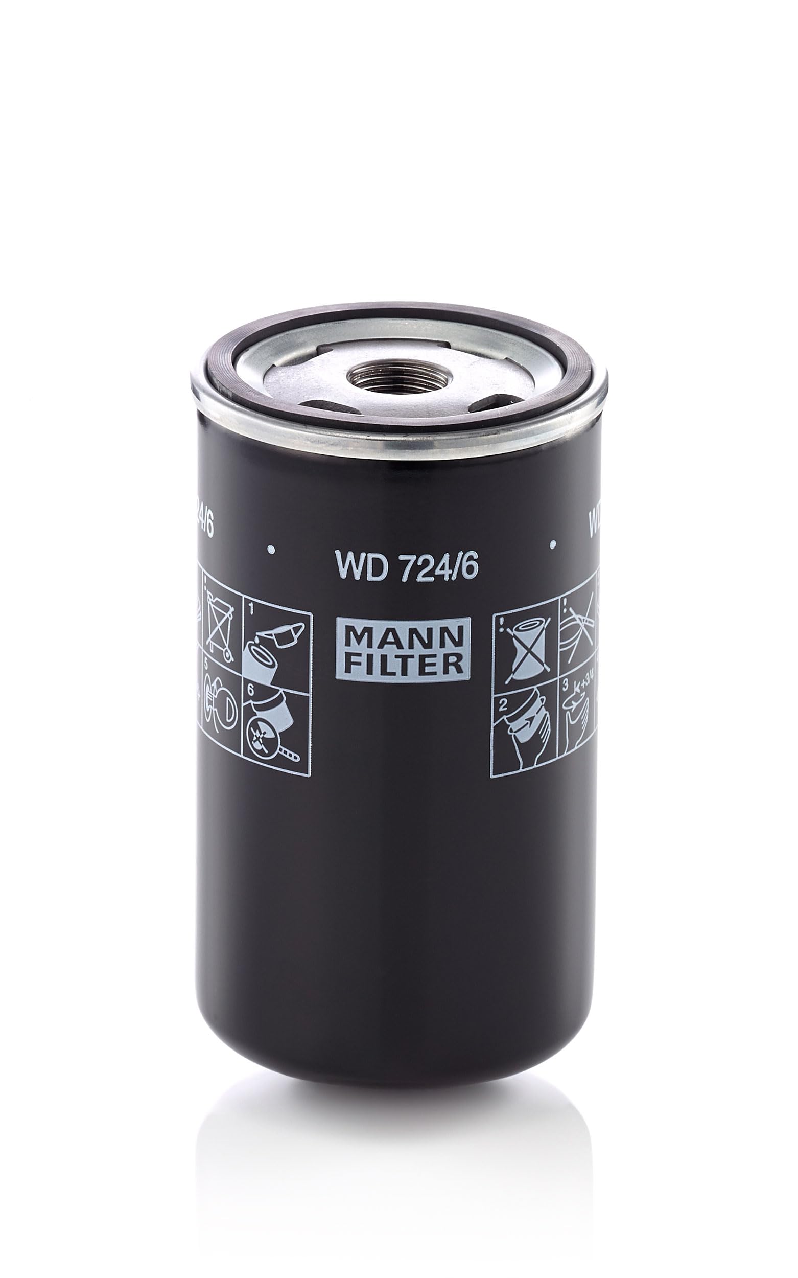 MANN-FILTER WD 724/6 Filtre à huile Hydraulique - pour Applications non routières