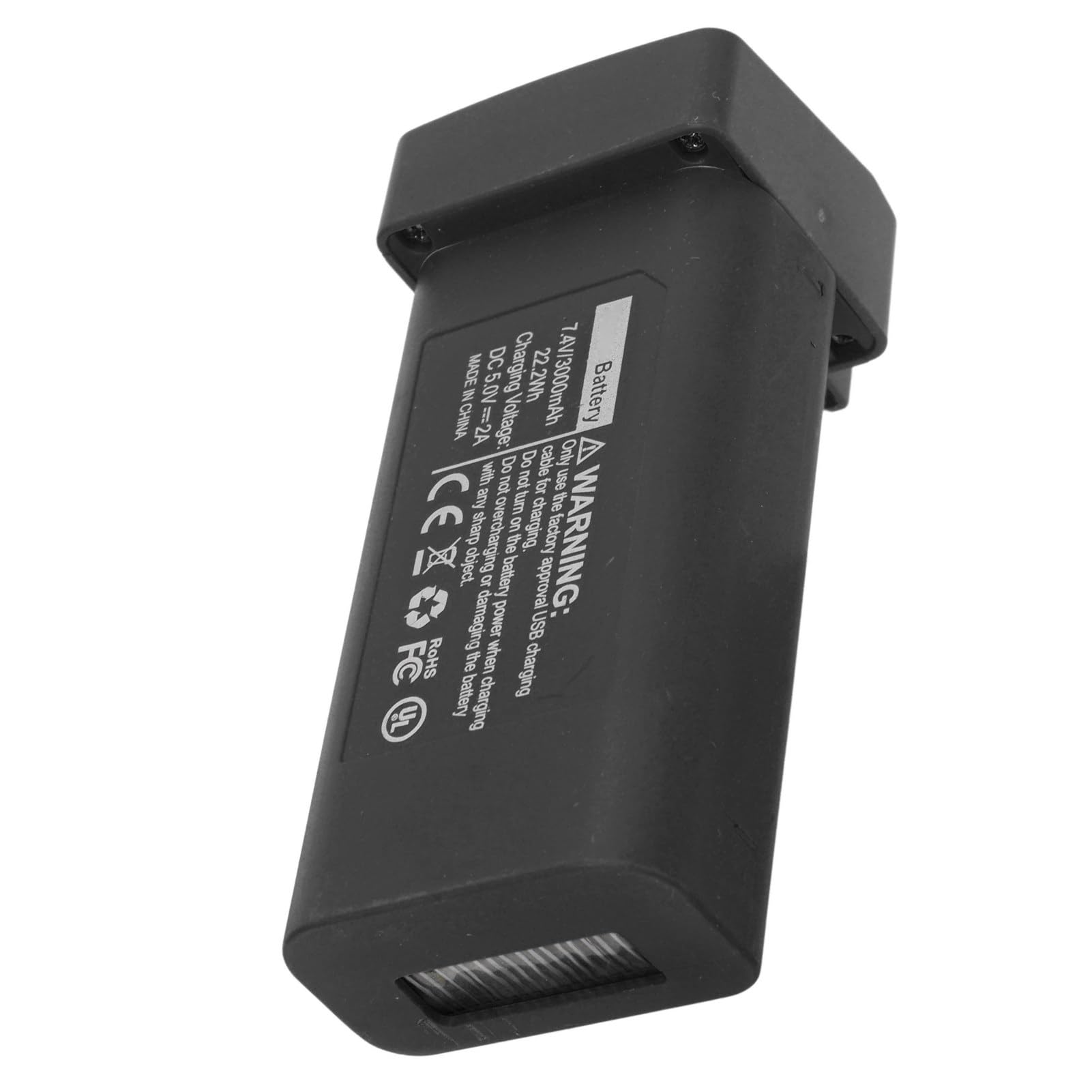 Domary Batterie de Lithium de Remplacement 7.4V 3000mAh Batterie de Drone Léger pour Lyzrc L800 Pro2 (Noir)