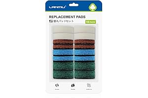 Replacement Heads Scrub Pads Refills 16 Pack Compatible with Rubbermaid Reveal Cordless Power Scrubber