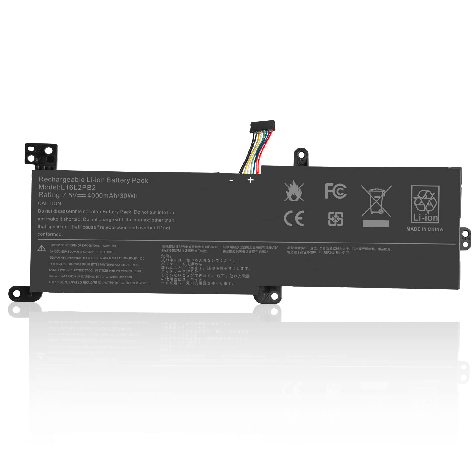 ASUNCELL 7.5V/30Wh L16C2PB2 L16L2PB2 Batteria del Computer Portatile per Lenovo IdeaPad 320-14AST 320-15ABR 320-17ABR 330-14AST 330-15AST 330-17AST 130-14IKB 130-15IKB, L16C2PB2 L16L2PB2