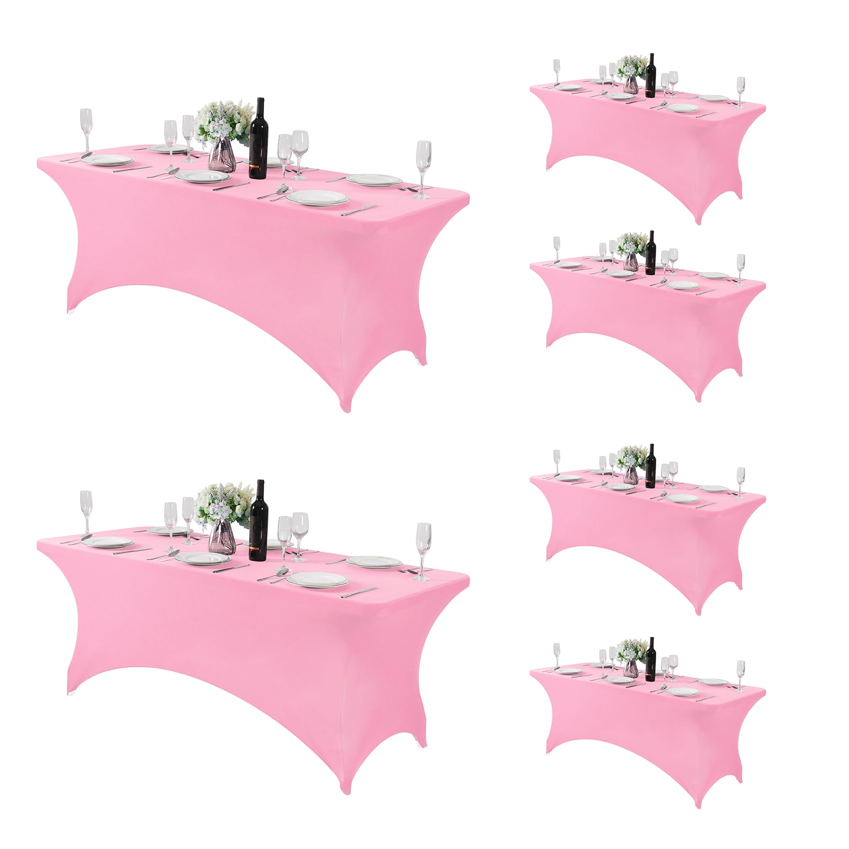 SweetEasy Lot De 2 Nappes De Table Extensibles En élasthanne, Faciles à Installer, Pour Décoration De Fête De Mariage, événement, Dîner, 182,9 X 76, 2