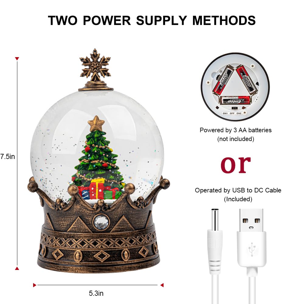 Amazon.co.jp: クリスマスツリークラウン スノードーム : ホーム