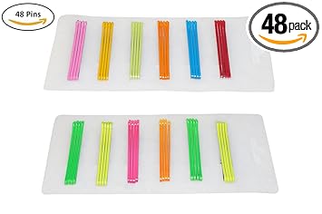FOK Bright Colors Metal Bobby Hair Pins for Women (Set of 48, Multicolour)