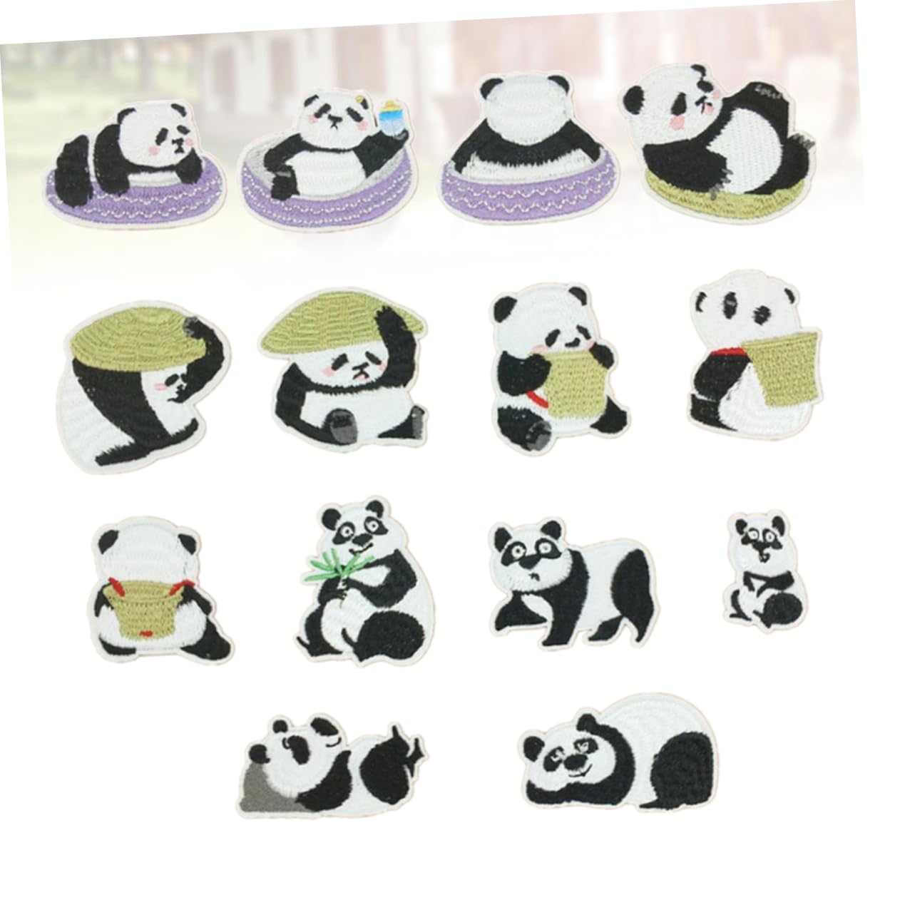 NUOBESTY 42stücke Cartoon Panda Patches Bestickte Applikationen Für Zum Aufbügeln Oder Aufnähen Kleidung Taschen Jeans Und Mehr Für Kreative Bastelprojekte