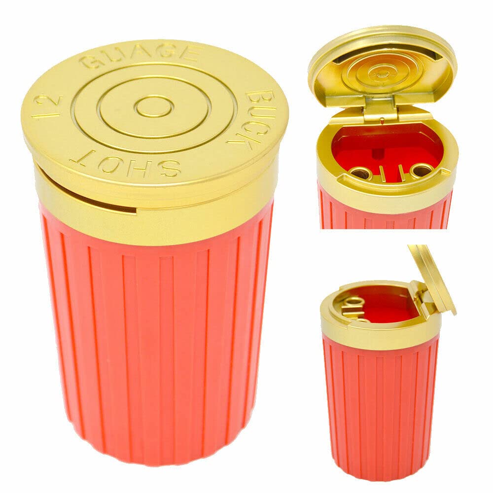 1 pc Large Ashtray Butt Bucket for Car Home Outdoor Portable Ash Holder Model Shotgun Shell,Shotgun Shell-1,One Size