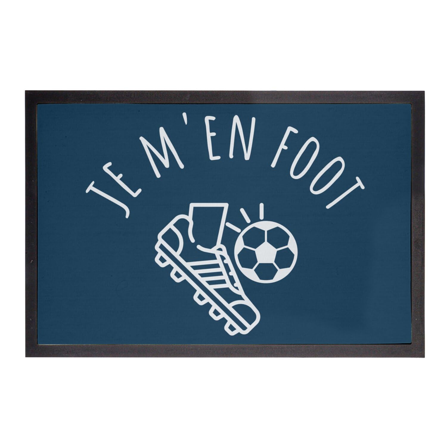 Paillasson foot bleu 75x50cm : dites adieu aux traces de terre avec le tapis sport team