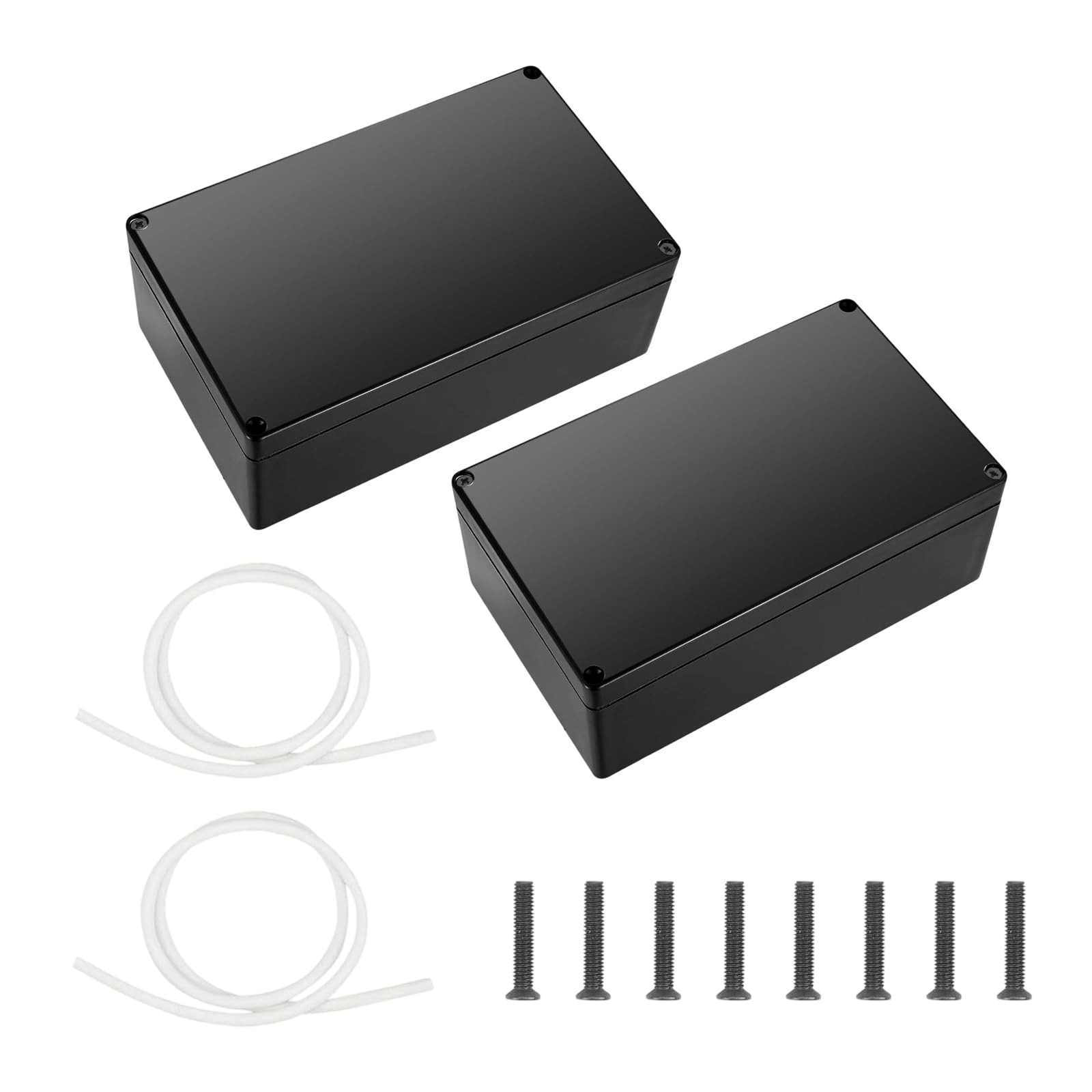 UKCOCO Scatola Derivazione Esterna: 5 Pezzi Scatola di Giunzione Cavi Custodia Elettronica per Progetti Elettrici,61 x 36 x 25 mm,Nero
