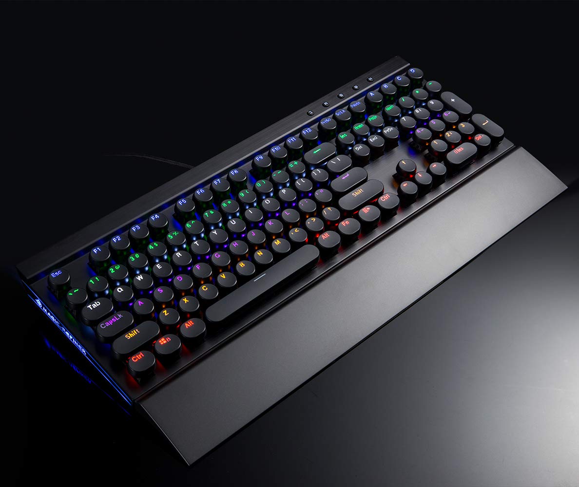 MK7 RGB Mechanical Keyboard Retro Gaming Keyboard-Blue Switches
