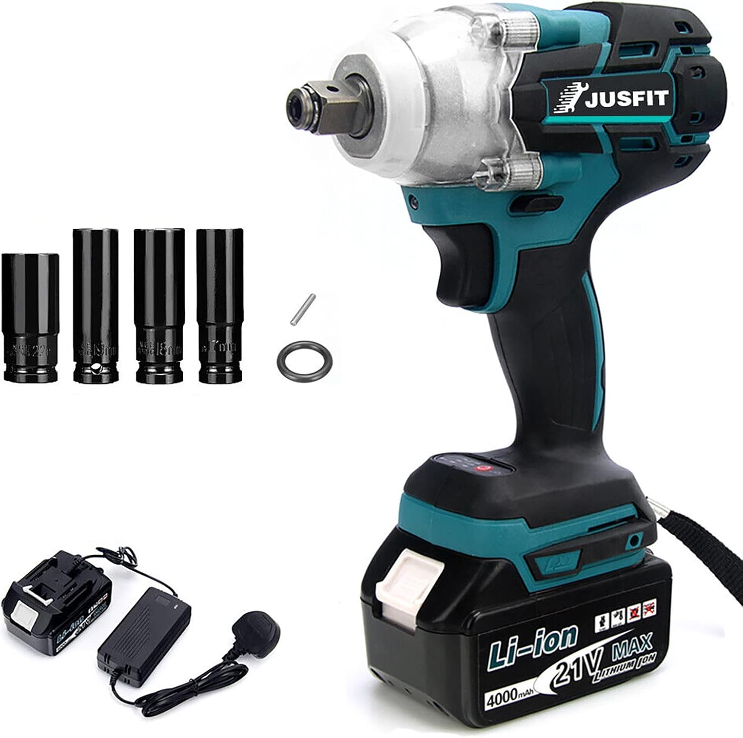 Taliyah Cordless Impact Wrench,520Nm 1/2" Brushless Impact Gun,18V