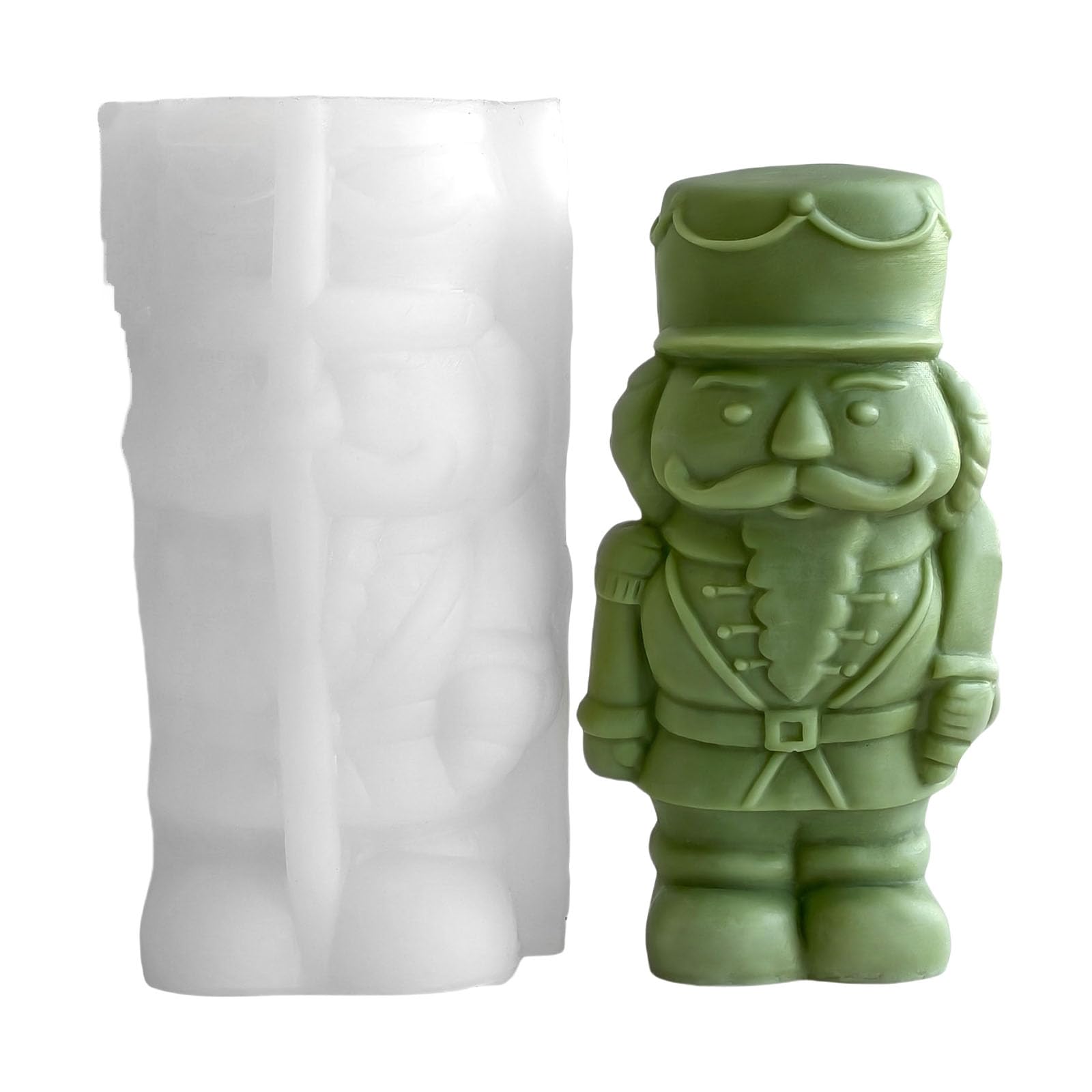 NEWFT Scented Molds Castings Molds Epoxy Resin Walnuts Soldier Silicone Plasters Ornament Walnuts Soldier