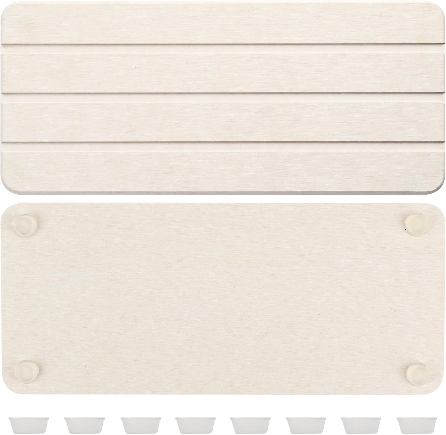 2 Pcs Fast Drying Diatomite Bathroom Tray, Grooved Design, Water Absorbing Stone,Soap Dish Holders for Bathroom Counter, Water Absorbing Stone Sink Organizer for Bathroom and Kitchen (White) image 3