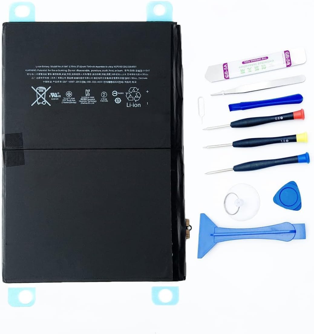 A1547 Battery 7340mAh 3.76V 27.62Whr Compatible with iPad Air 2 iPad 6 6th Gen Generation A1567 A1566 with Tools