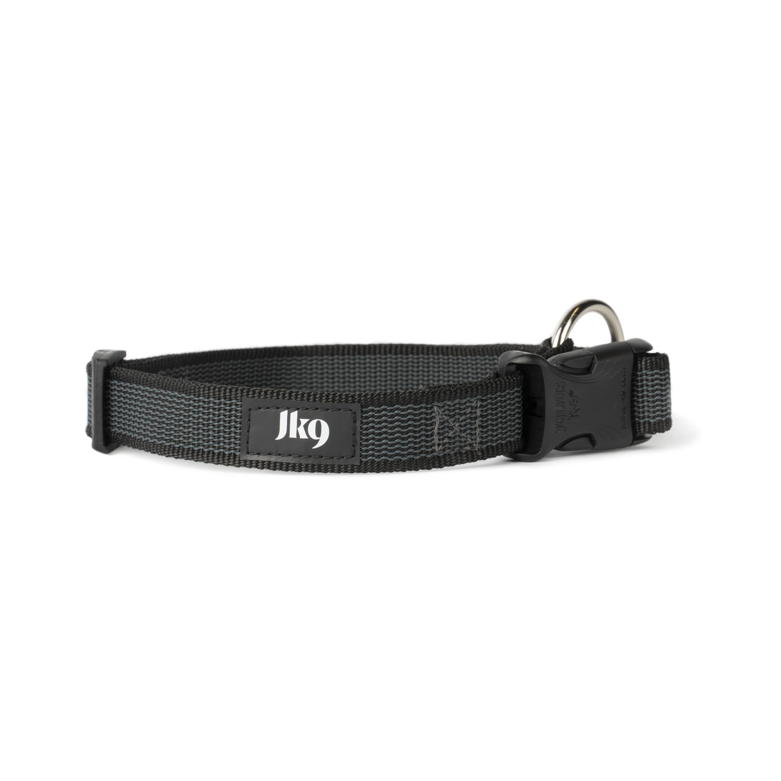 Julius-K9 Collare Color & Gray, 25 mm (39-65 cm), Nero-Grigio
