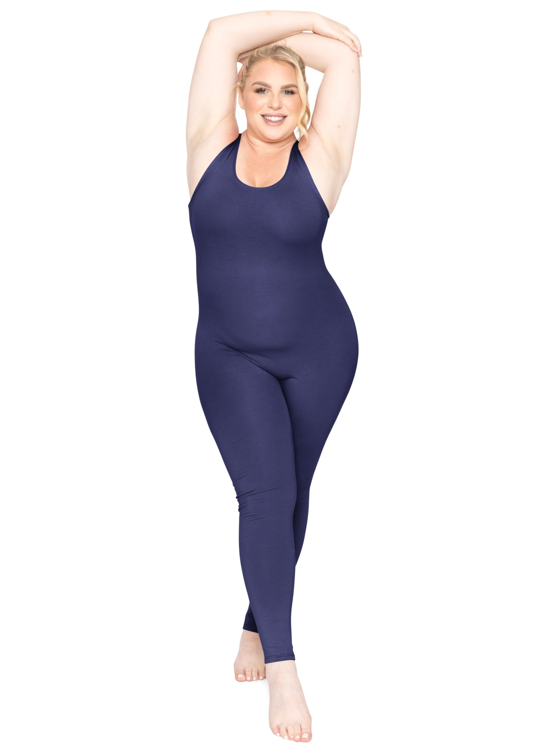 STRETCH IS COMFORT Women's Plus Size Teamwear Cotton Tank Unitard