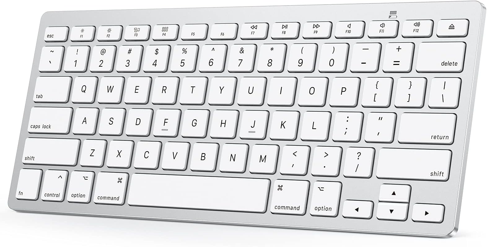 OmotonBluetooth Keyboard Compatible with Mac, Compact Wireless Keyboard Compatible with MacBook Pro/Air, iMac, Mac mini/Pro Laptop and PC (Silver)