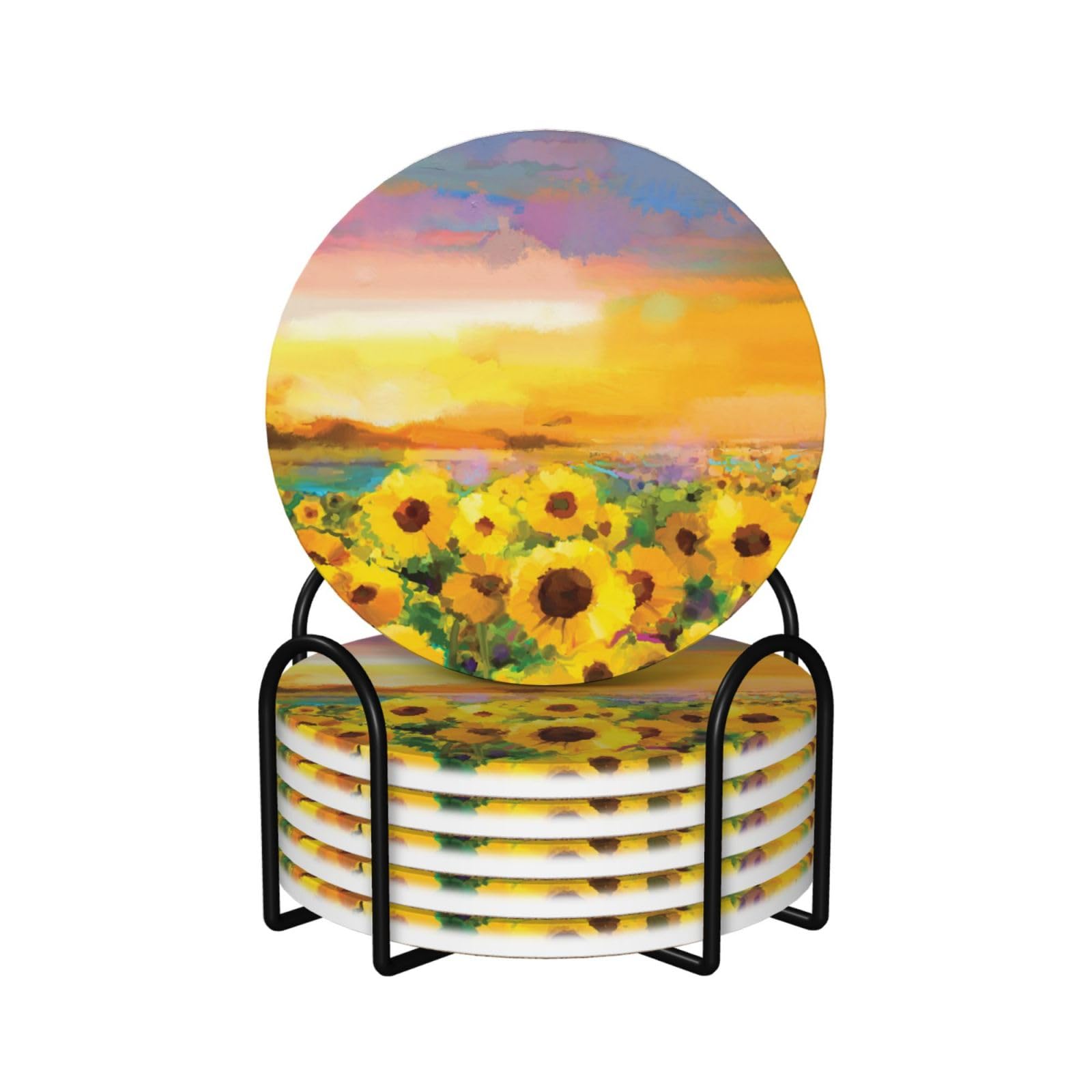 Dessous de verre en céramique anti rayure et absorbant pour protéger les tables en bois