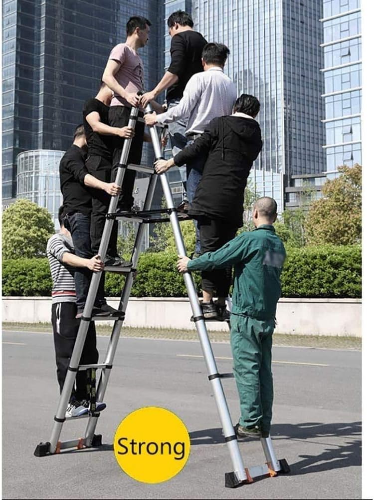 Ladders Telescopic Ladder,Extension Ladder, Telescoping Multi Ladder Heavy Duty Aluminum Telescopic Ladders | Multi-Purpose Folding Extendable Ladder for Loft,330lbs /150kg Capacity ladders