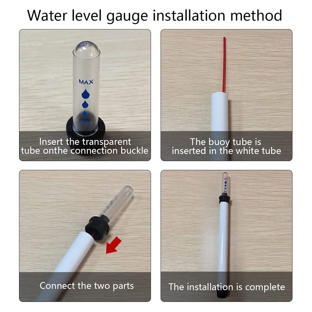 Kqcibz Pack of 10 Soil Moisture Meter, 20 cm Plant Water Level Indicator, Water Level Indicator, Soil Moisture Meter, Sensor, White