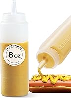 Restaurantware 8 oz Clear Plastic Squeeze Bottle with Precision Tip - Flexible Condiment Dispenser for Sauces, Mustard, BBQ
