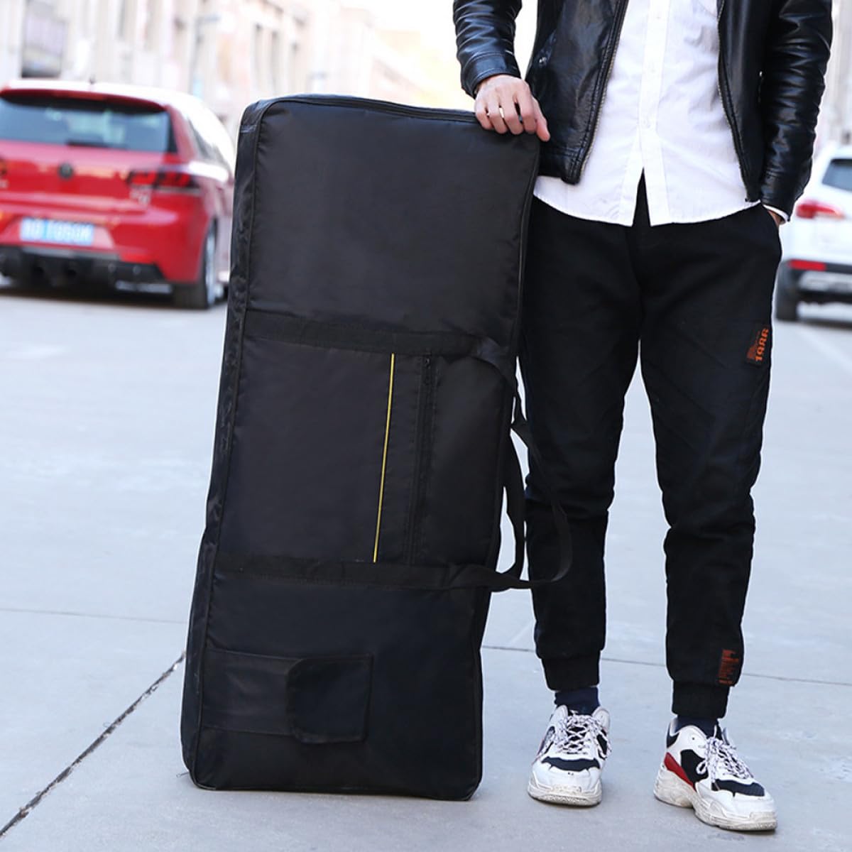 Borsa per Tastiera Elettronica Comoda Tracolla Oxford Nera 61 Tasti Design Moderno e Resistente Utilizzo a Mano o Zaino