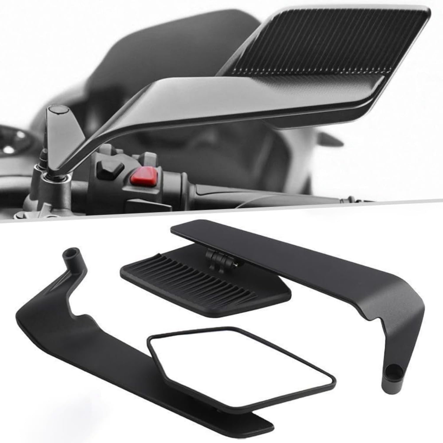 Motorcycle Rear View Mirror for Ducati Diavel 1260, Adjustable Rotatable Motorcycle Wind Wing Mirror Accessories