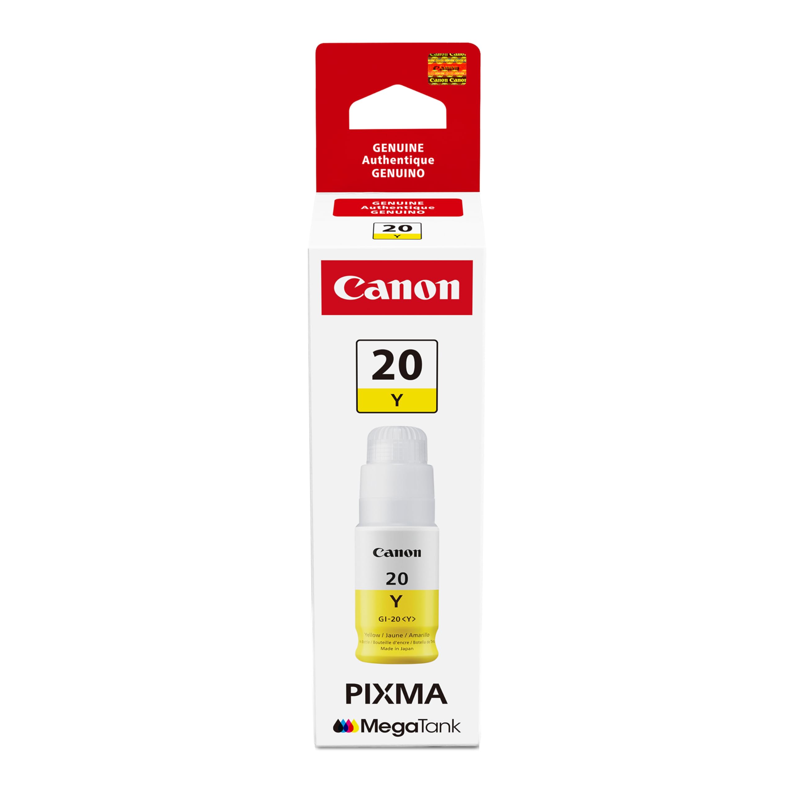 Amazon.com: Canon GI-20 Genuine Yellow Ink Bottle, Compatible with