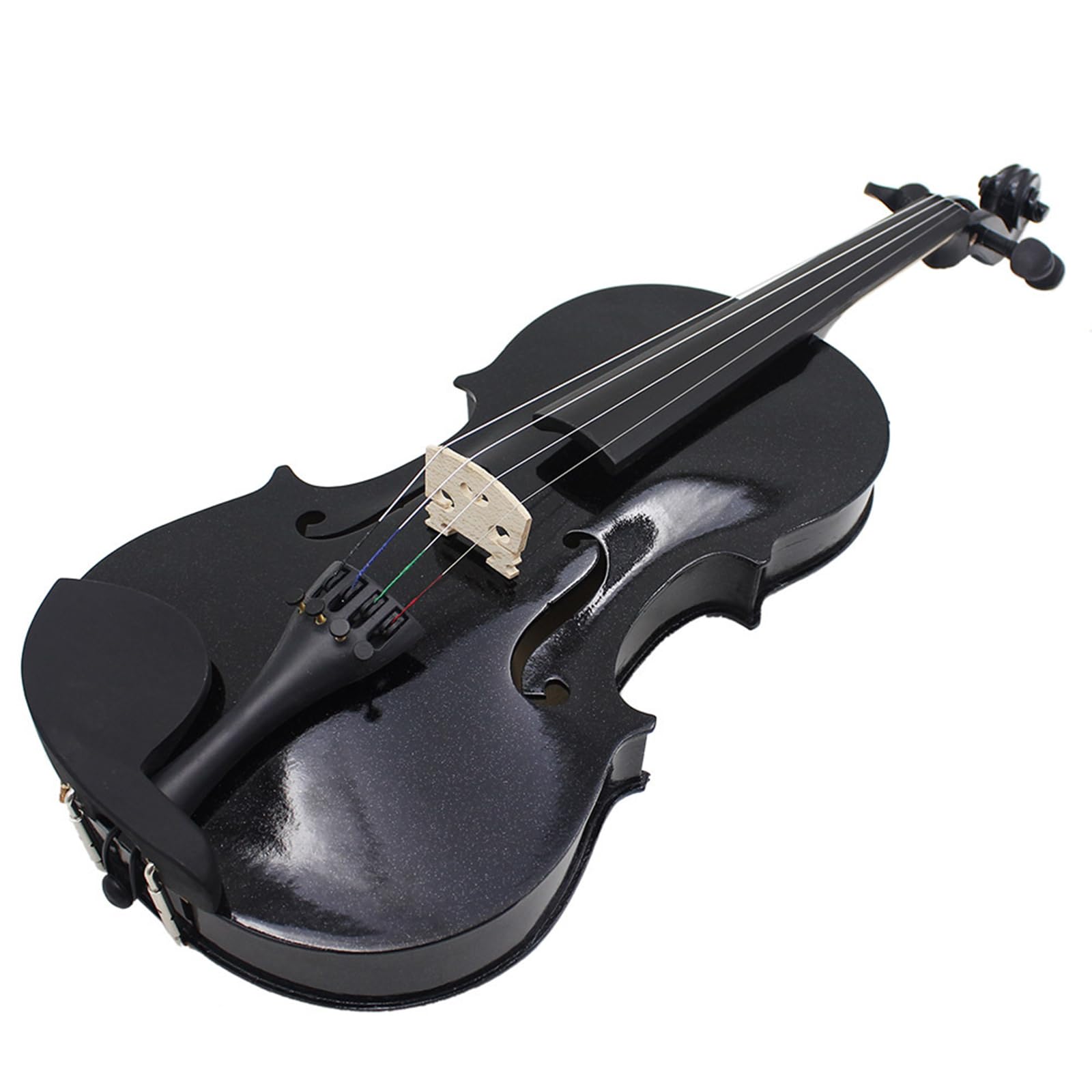 Violín profesional de tamaño completo 4/4, práctico instrumento musical con textura de madera pequeña, práctica familiar