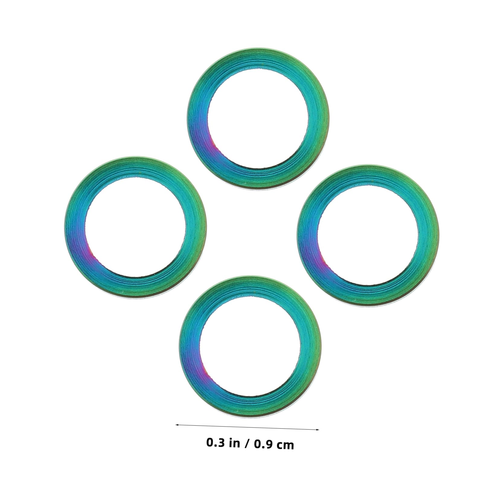 Abaodam Bike Supply 4pcs Heavy Duty Flat Washers Bike Headset Spacers for Aluminum Fork Stem Washers Bicycle Spacers