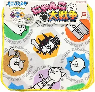 サロンジェ にゃんこ大戦争 26511 ミニタオル3枚セット 878067 プチタオル タオルハンカチ スマホゲーム