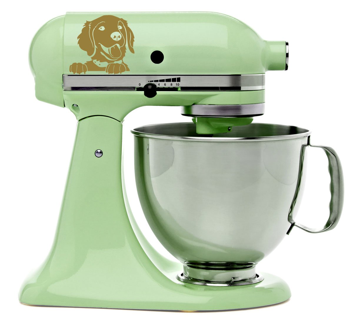 Golden Retriever Kitchen Mixer Mixing Machine Decal Art Wrap Sticker - Gold