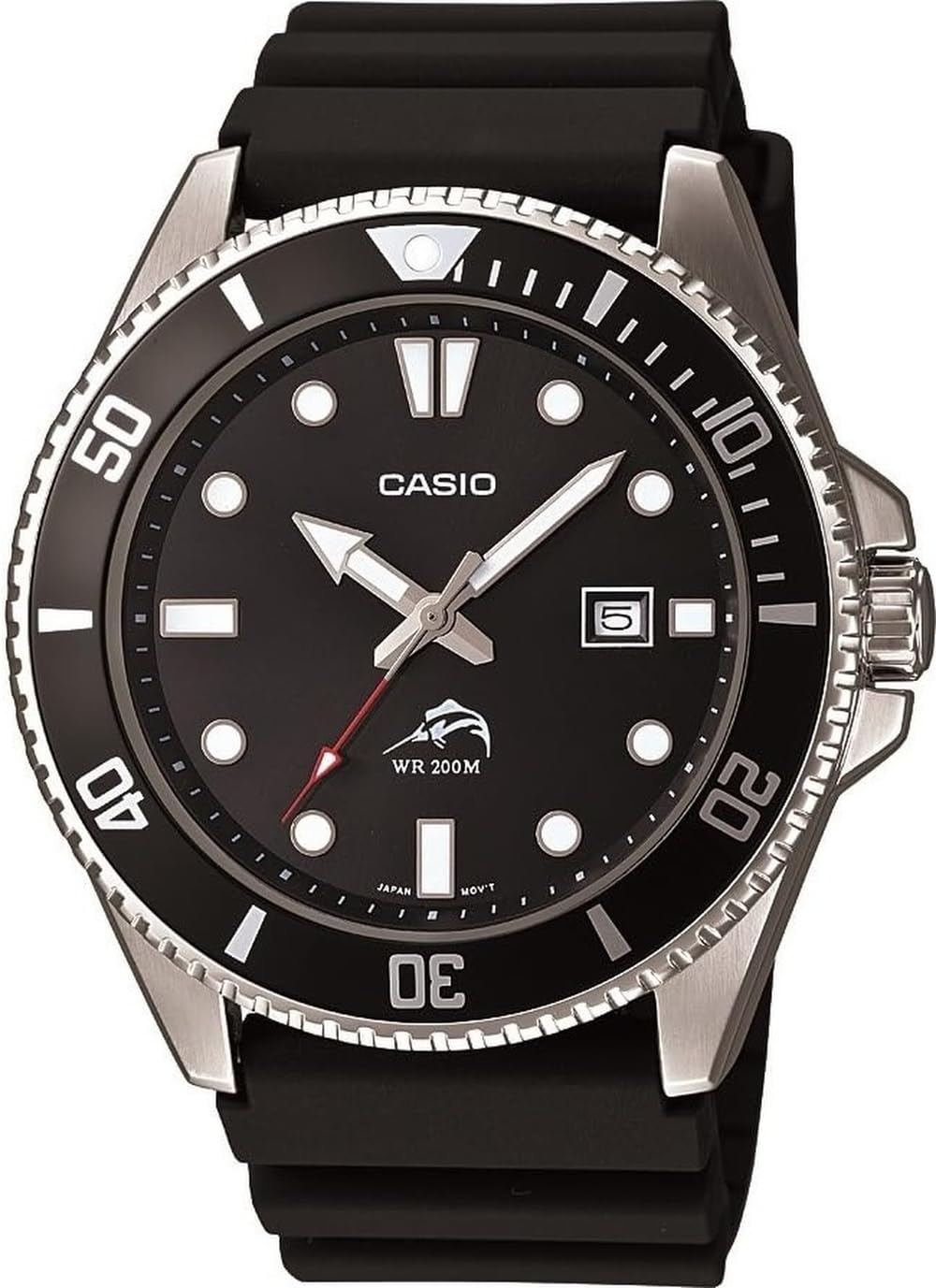 Casio Serie MDV106 | Orologio analogico unisex | 200M WR | Cassa in acciaio inossidabile | Cinturino in resina | 2 lancette analogiche (HR, Min, SEC) | Display della data | Corona a vite/fondello a