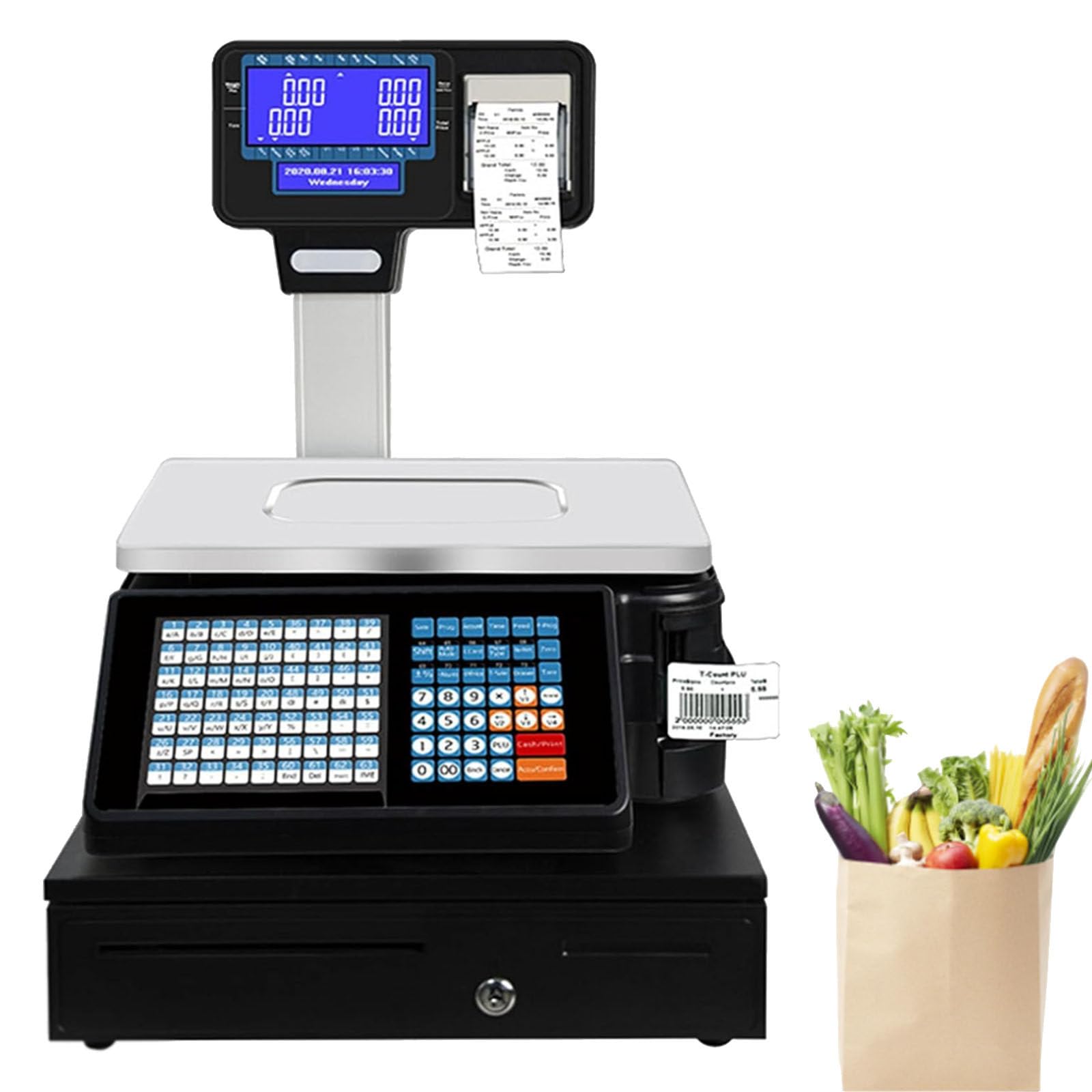MYUYEE Digital Price Computing Scale Thermal Printer, Electronic Printer, Capacity 66 Lbs, Suitable For Retail Stores, Fruit Markets
