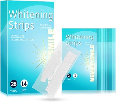 Teeth Whitening Strips, Comfortable for Sensitive Teeth, Enamel Safe for Whiter Teeth, Whitening Strips Without the Sensitivity, Gentle Dental Care & Fresh Breath - 28 Strips 14 Count Pack