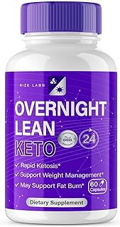 rize labs Overnight Lean Keto Capsules - Overnight Lean Weight Loss Keto Pills Support Maximum Strength Formula Keto+ACV Supplement Reviews Over Night Pastilla (60 Capsules)